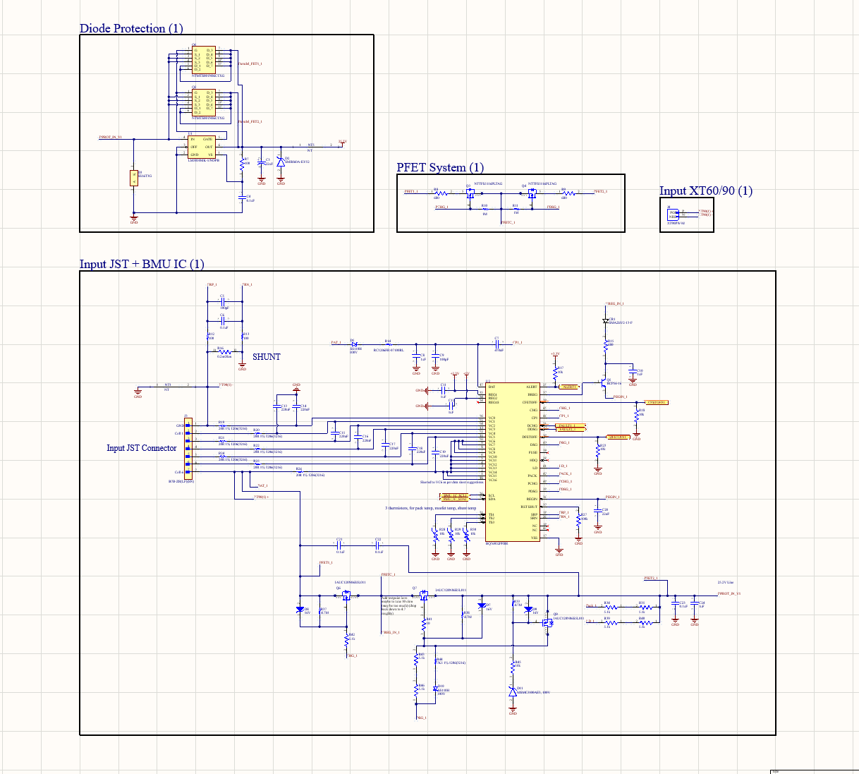BMU IC with Battery Schematic