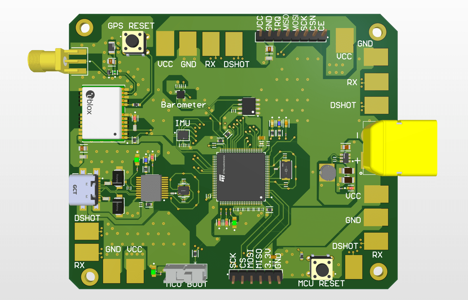 Flight controller top view